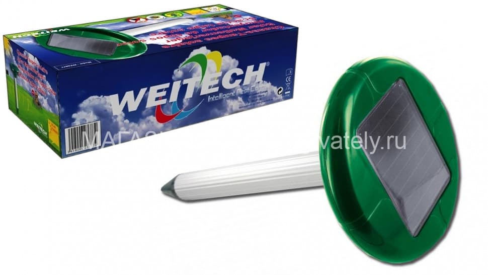 Weitech WK-0677 - отпугиватель кротов и змей с солнечной панелью