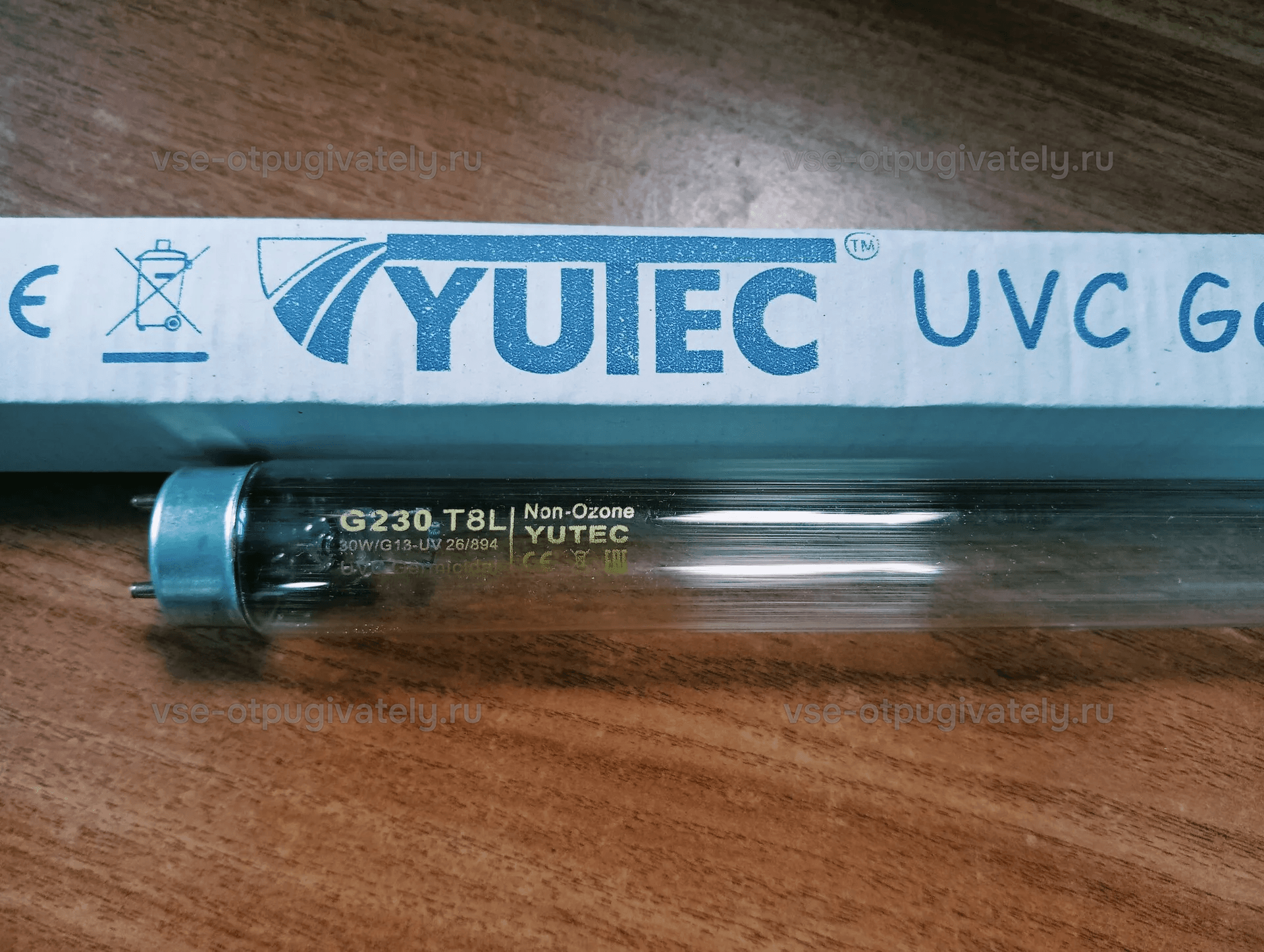Бактерицидная лампа YUTEC G230, 30 Вт, T8, цоколь G13 — лампа с маркировкой