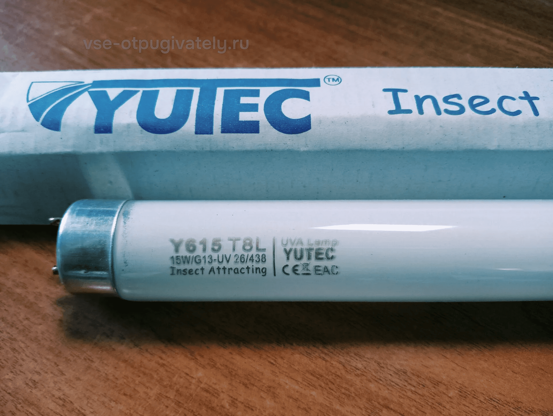 Инсектицидная лампа YUTEC Y615, 15 Вт, T8, цоколь G13 — лампа с маркировкой