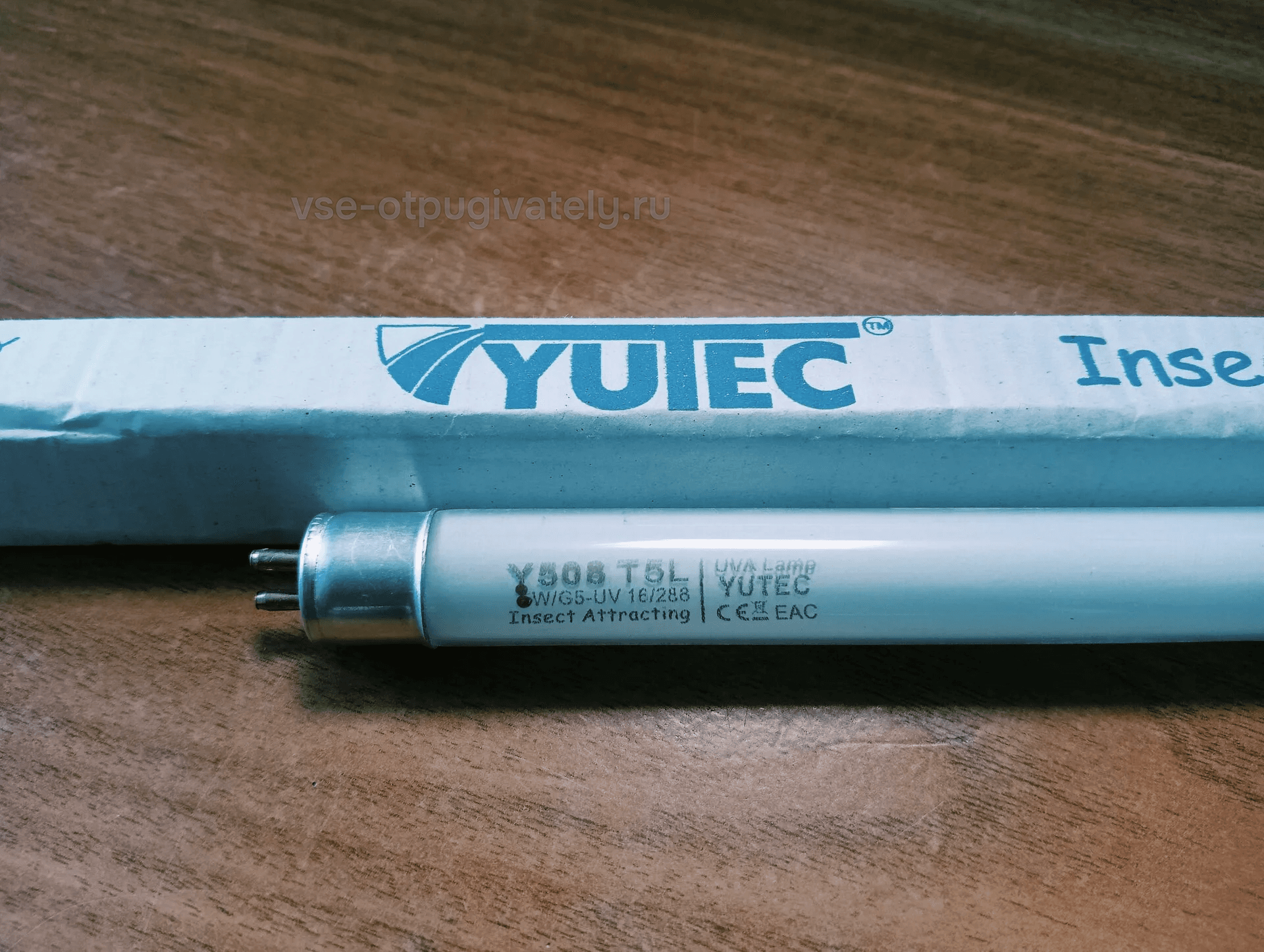 Инсектицидная лампа YUTEC Y508, 8 Вт, T5, цоколь G5 — лампа с маркировкой