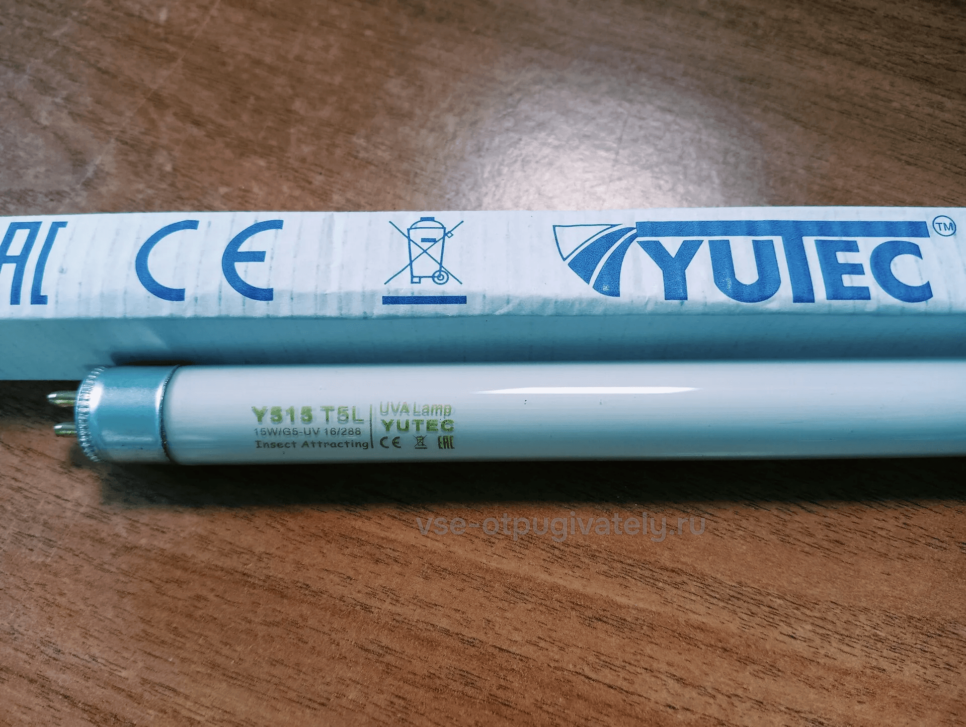 Инсектицидная лампа YUTEC Y515, 15 Вт, T5, цоколь G5 — лампа с маркировкой