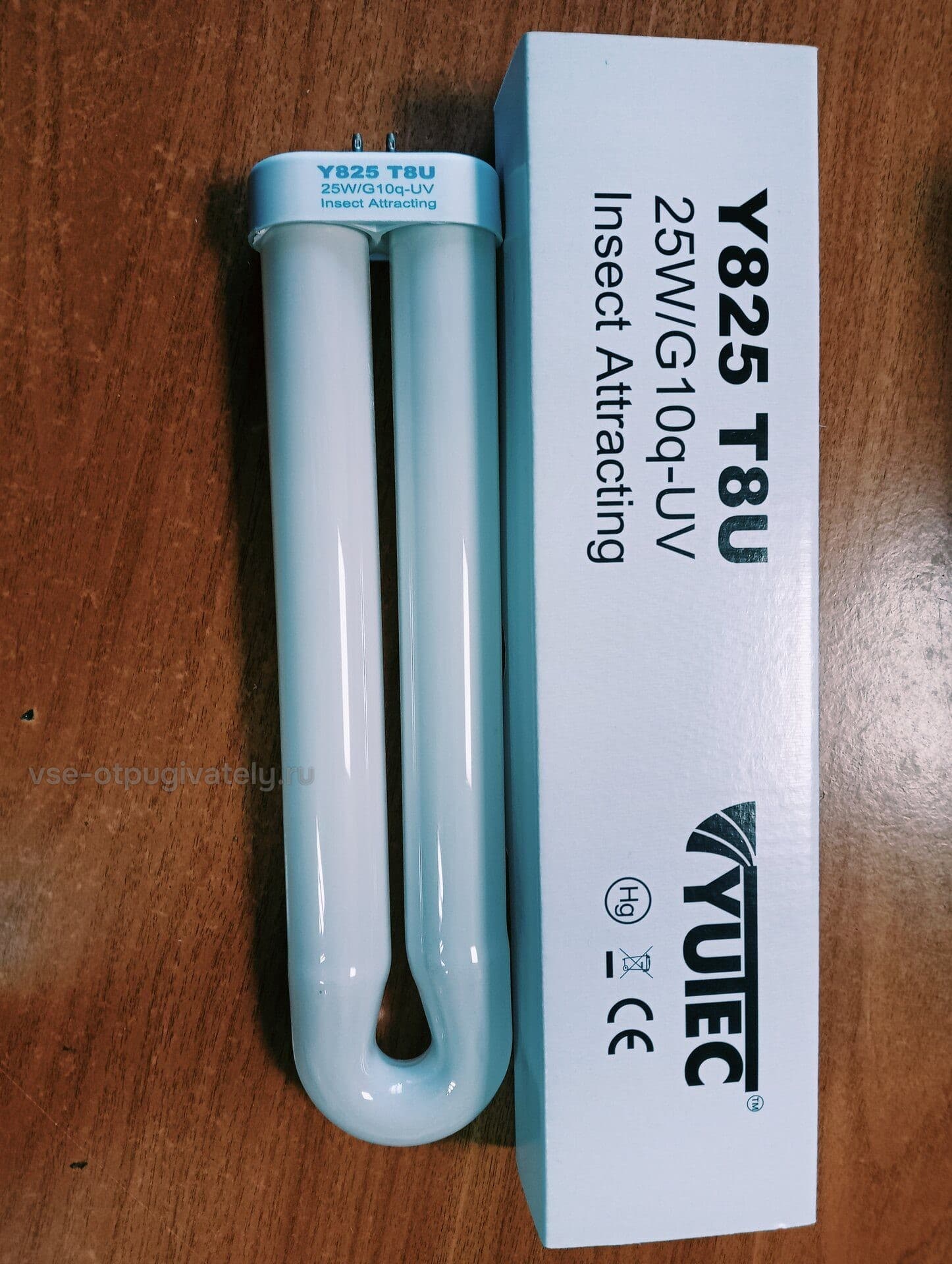 Инсектицидная лампа YUTEC Y825, 25 Вт, U-образная, цоколь G10q — лампа с маркировкой