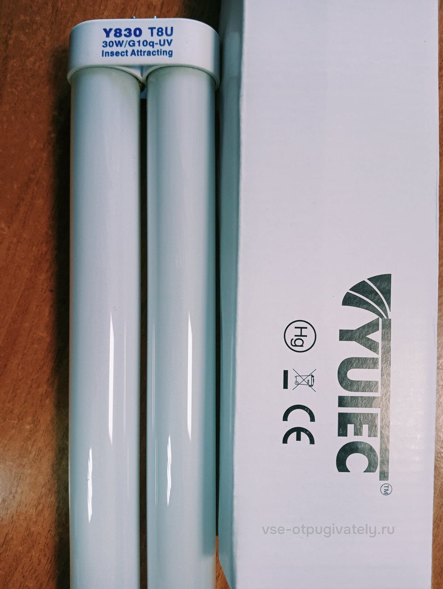 Инсектицидная лампа YUTEC Y830, 30 Вт, U-образная, цоколь G10q — лампа с маркировкой