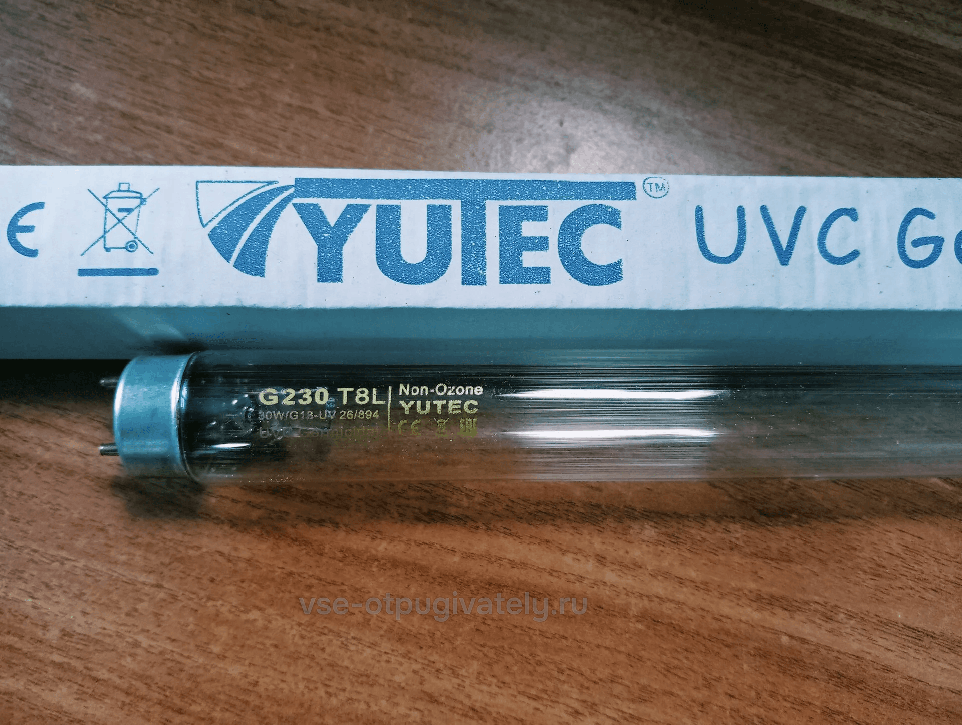 Бактерицидная лампа YUTEC G230, 30 Вт, T8, цоколь G13 — лампа с маркировкой