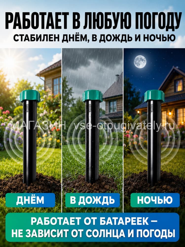 Торнадо ОЗВ.01 - отпугиватель кротов, змей, медведок и мышей полевок