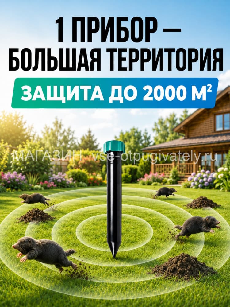 Торнадо ОЗВ.02 - вибрационный отпугиватель кротов, змей, медведок и мышей полевок