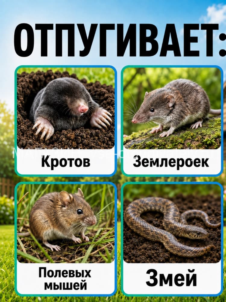 Торнадо ОЗВ.02 - вибрационный отпугиватель кротов, змей, медведок и мышей полевок