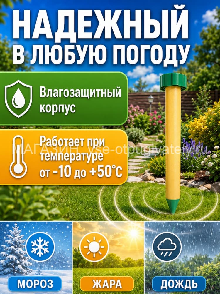 ЭкоСнайпер LS-997P - отпугиватель кротов с зуммером