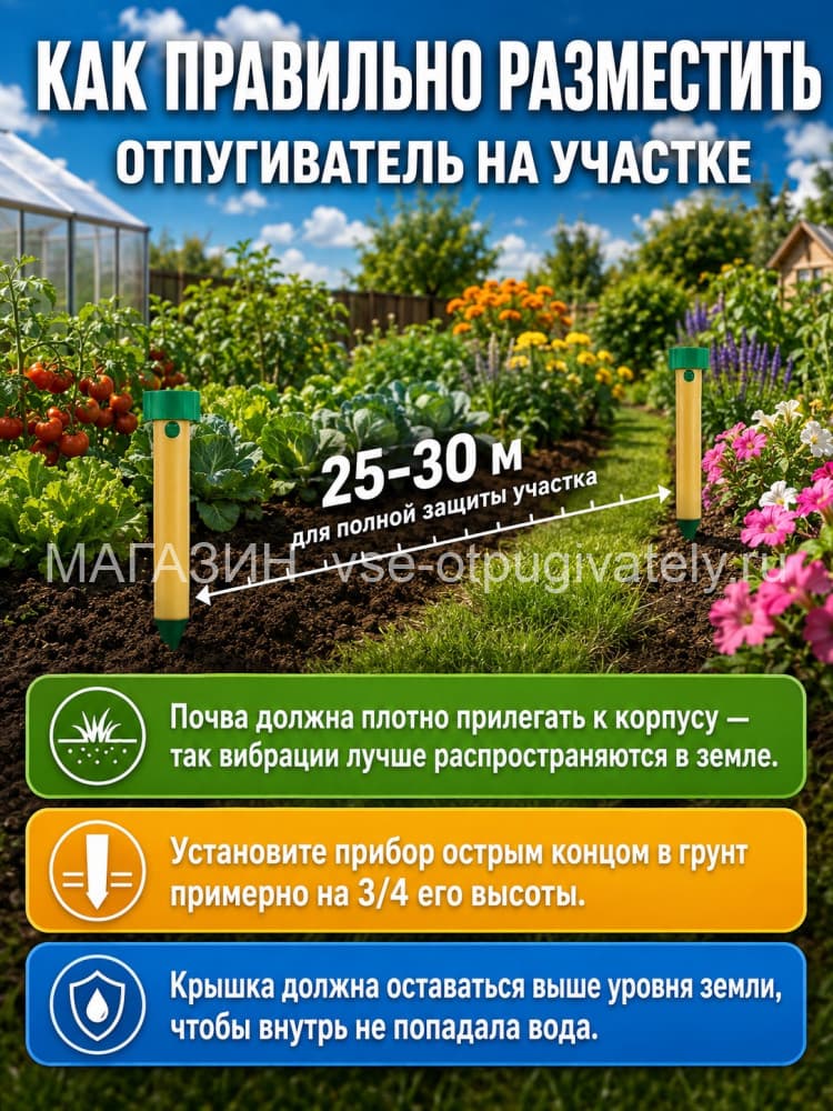ЭкоСнайпер LS-997P - отпугиватель кротов с зуммером