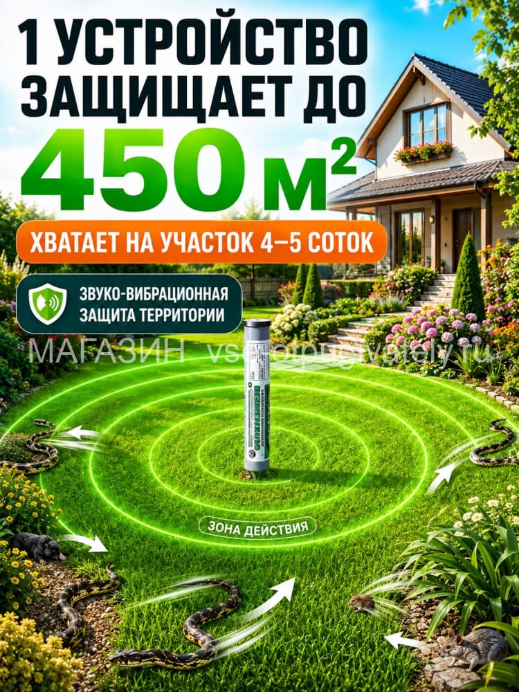 Тайфун Антизмей - отпугиватель змей и кротов
