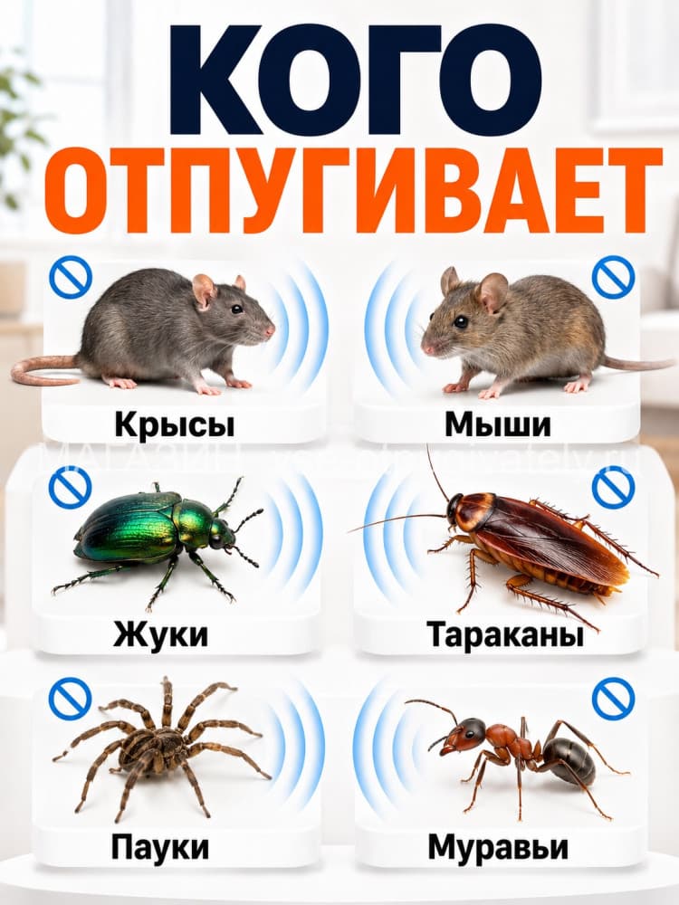 Мангуст SD-058 - отпугиватель грызунов с ультразвуком и электромагнитными волнами