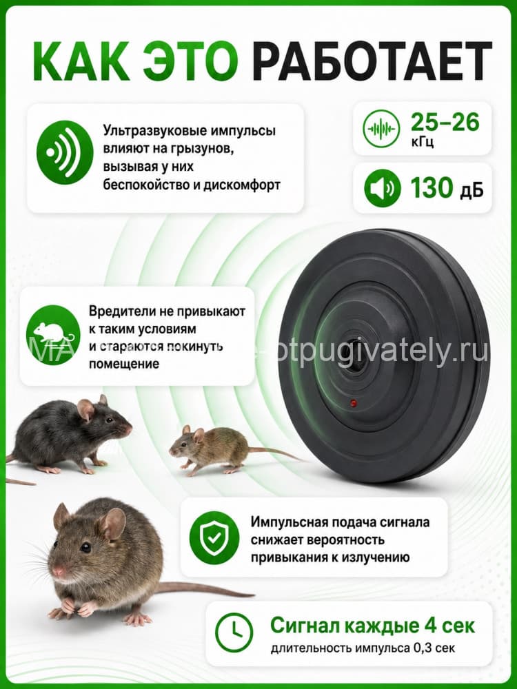 ЭкоСнайпер LS-925 - ультразвуковой отпугиватель мышей, крыс и тараканов