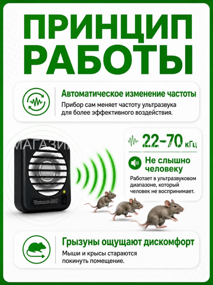 Отпугиватель грызунов Чистон-300