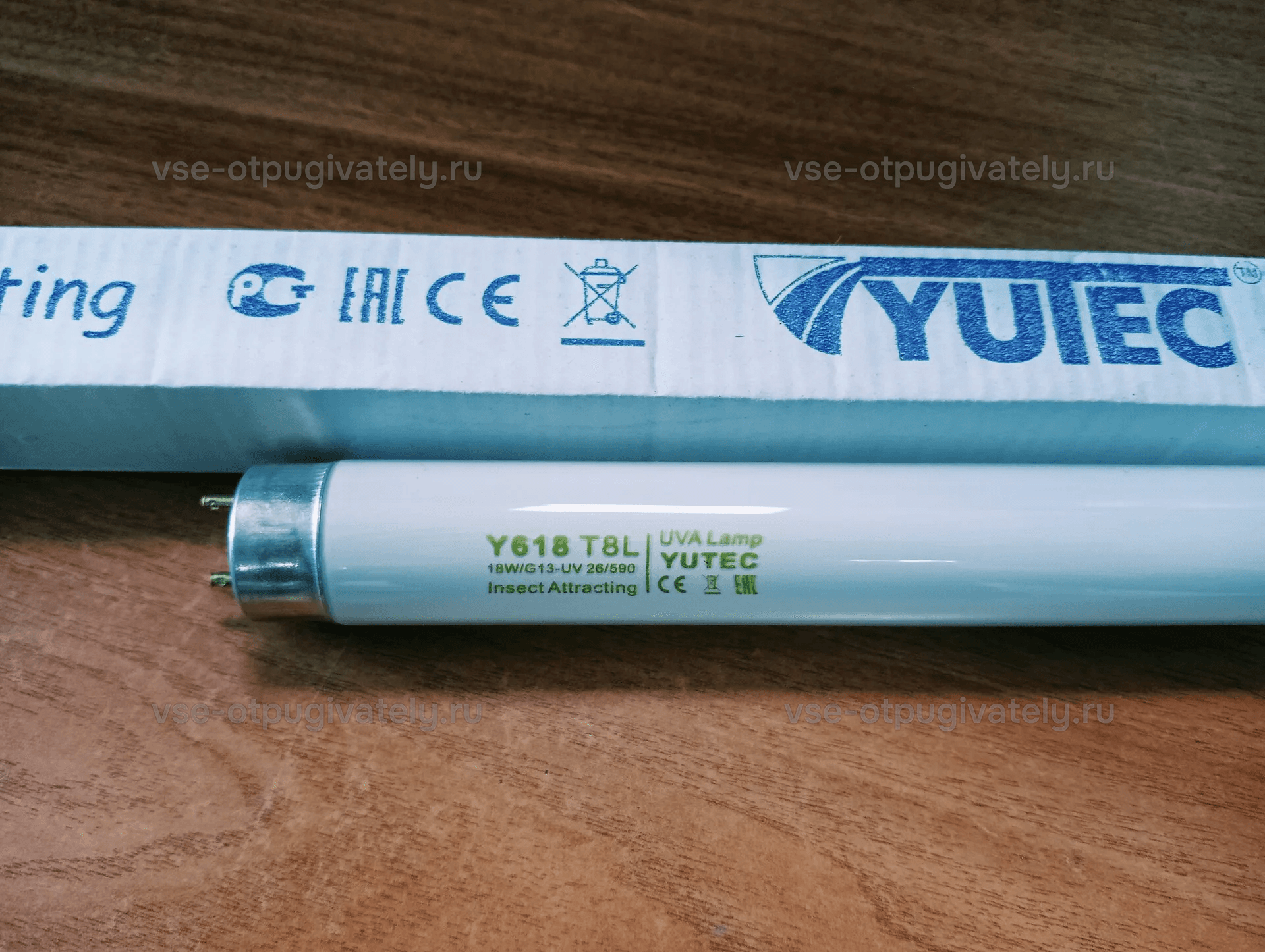 Инсектицидная лампа YUTEC Y618, 18 Вт, T8, цоколь G13 — лампа с маркировкой
