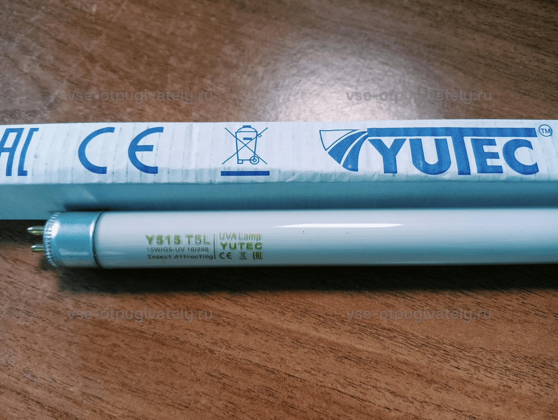 Инсектицидная лампа YUTEC Y515, 15 Вт, T5, цоколь G5 — лампа с маркировкой