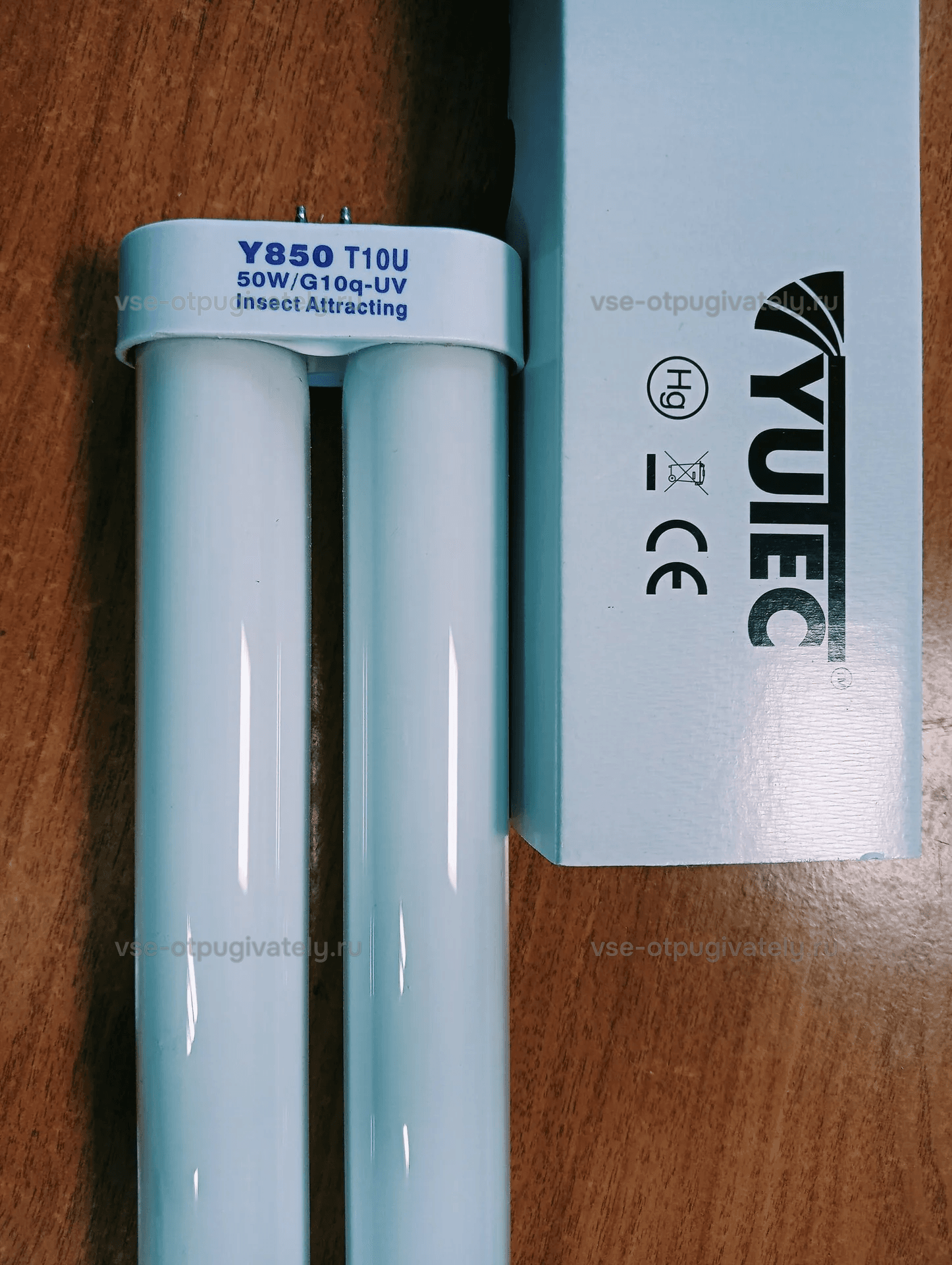 Инсектицидная лампа YUTEC Y850, 50 Вт, U-образная, цоколь G10q — лампа с маркировкой