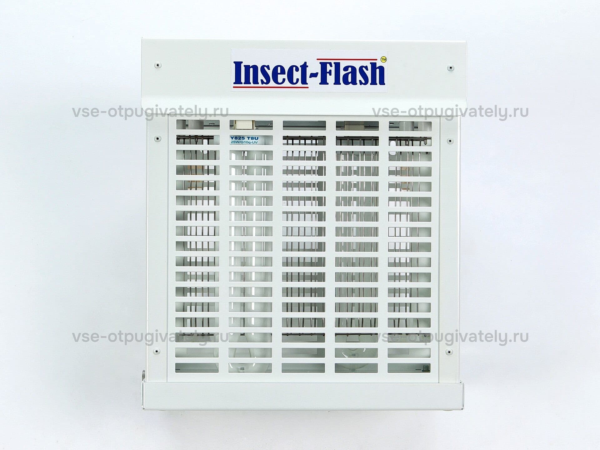 Уничтожитель летающих насекомых с высоковольтной сеткой YUTEC Insect-Flash IF-50 W — вид спереди