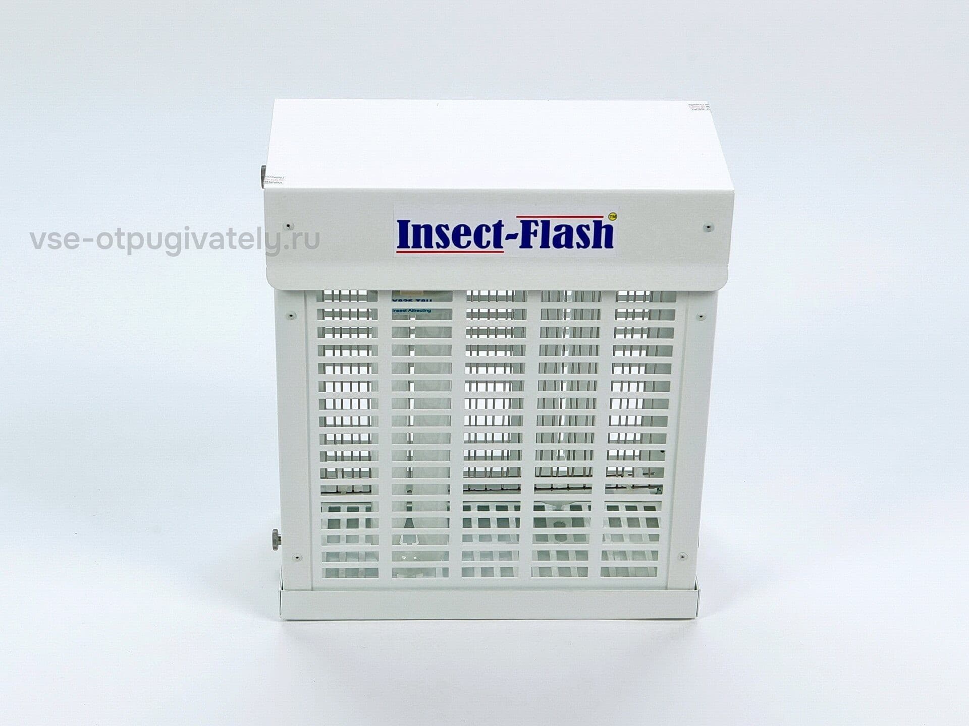 Уничтожитель летающих насекомых с высоковольтной сеткой YUTEC Insect-Flash IF-160 W — вид спереди