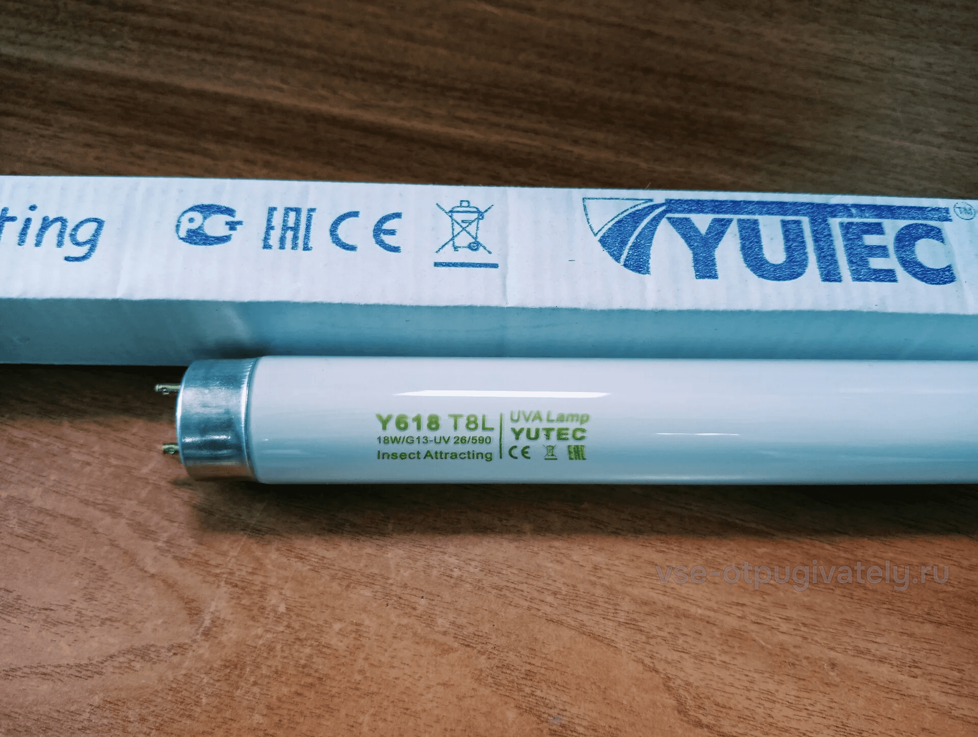 Инсектицидная лампа YUTEC Y618, 18 Вт, T8, цоколь G13 — лампа с маркировкой