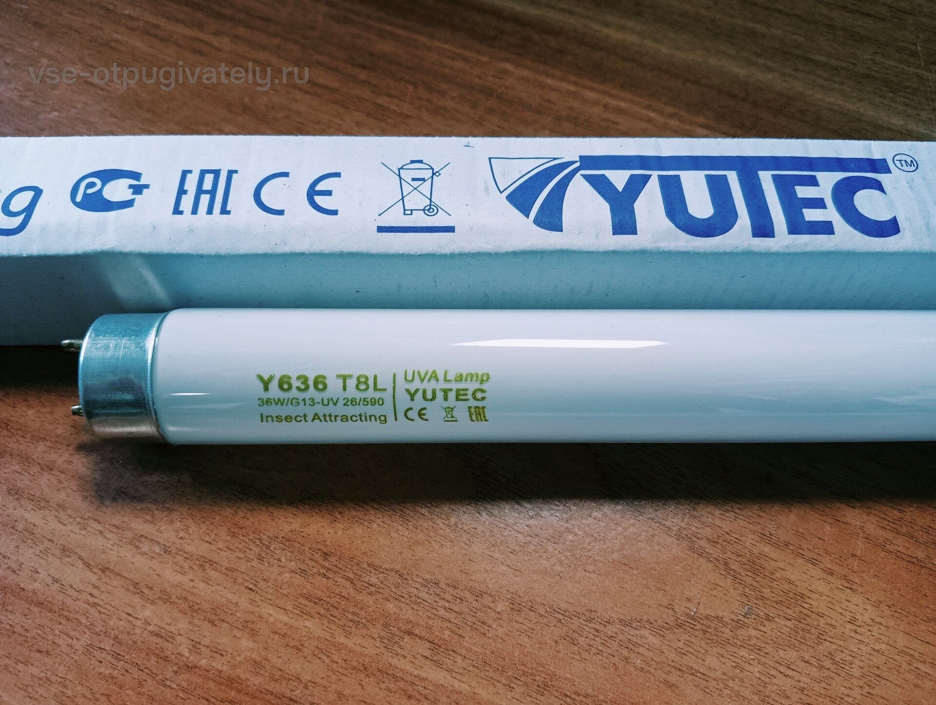 Инсектицидная лампа YUTEC Y636, 36 Вт, T8, цоколь G13 — лампа с маркировкой