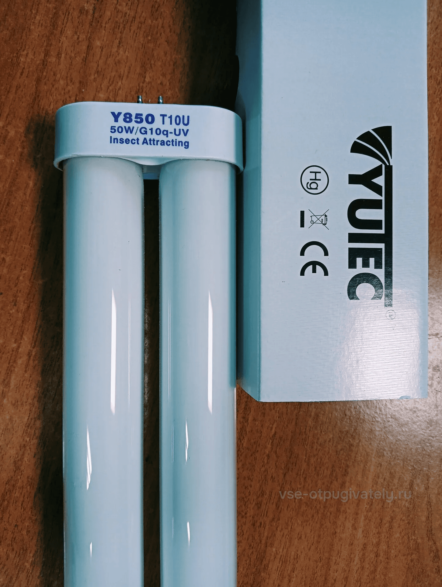 Инсектицидная лампа YUTEC Y850, 50 Вт, U-образная, цоколь G10q — лампа с маркировкой