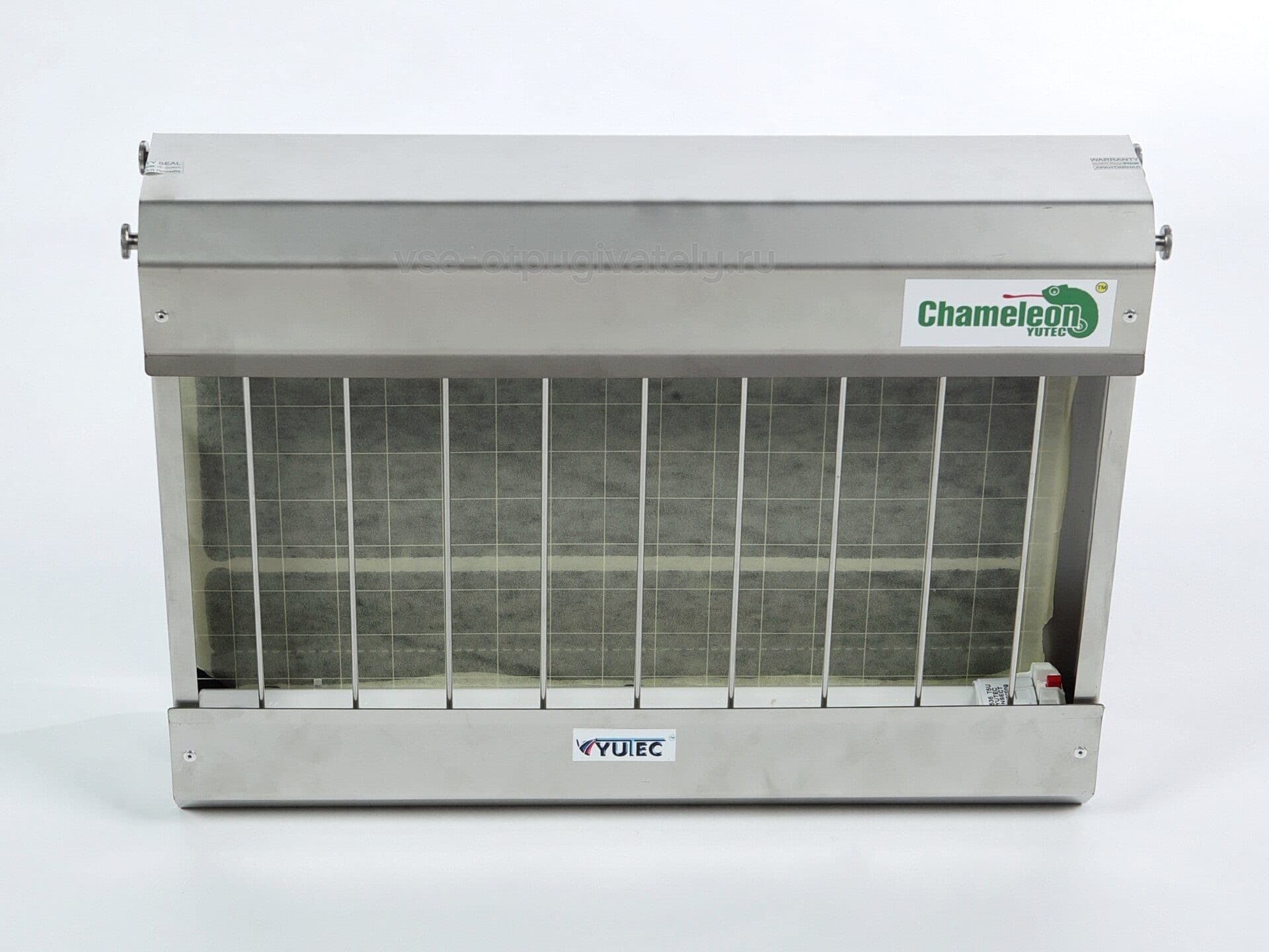 Двусторонний уничтожитель летающих насекомых на клеевой основе YUTEC Chameleon CMY-2x72 Zn — вид спереди