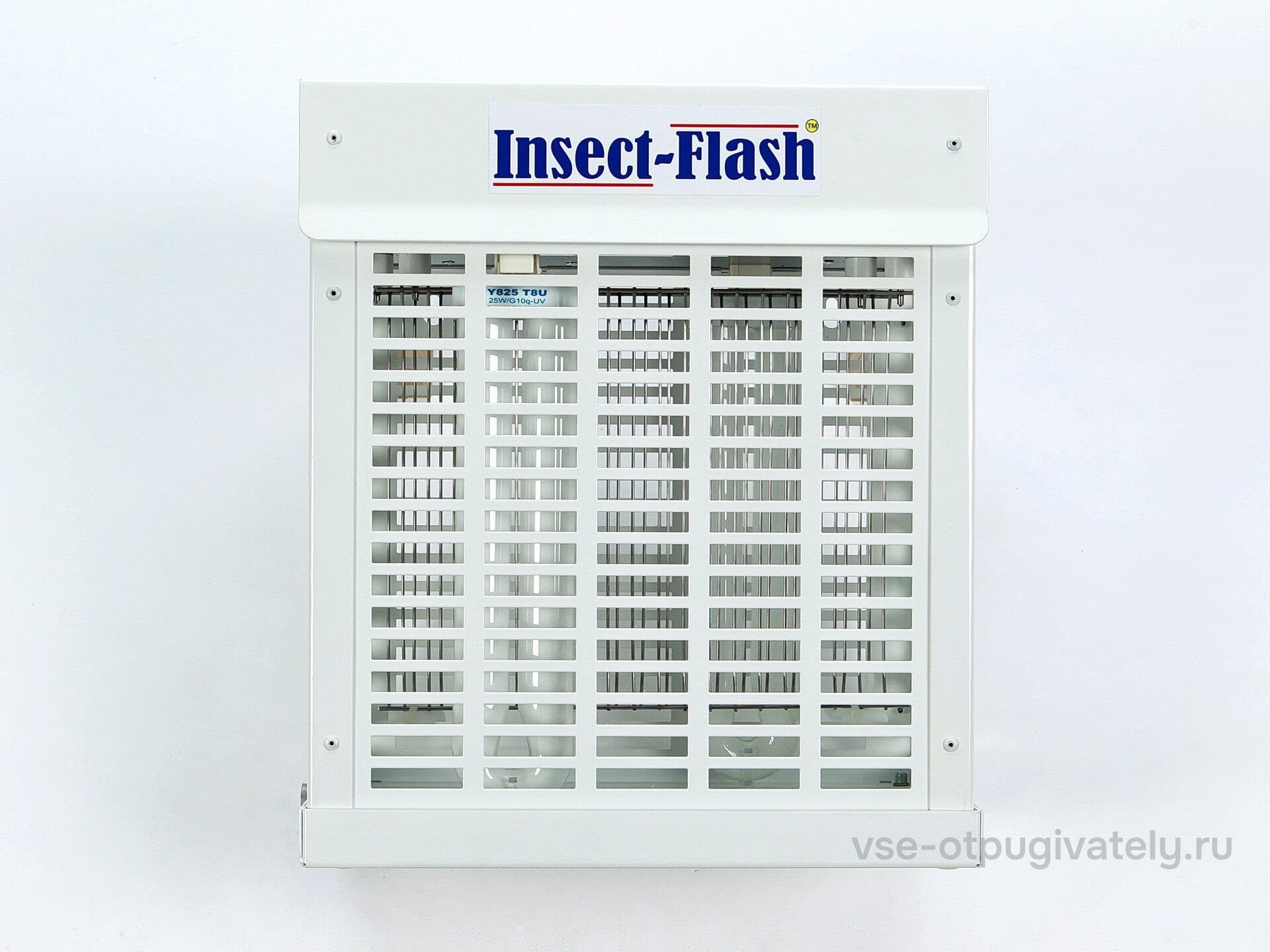 Уничтожитель летающих насекомых с высоковольтной сеткой YUTEC Insect-Flash IF-50 W — вид спереди