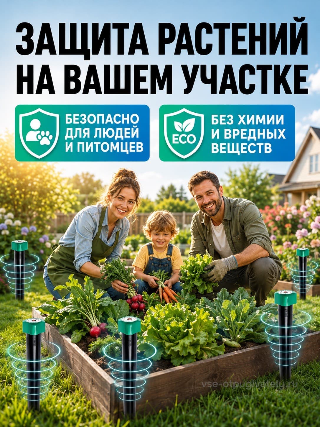 Торнадо ОЗВ.02 - вибрационный отпугиватель кротов, змей, медведок и мышей полевок