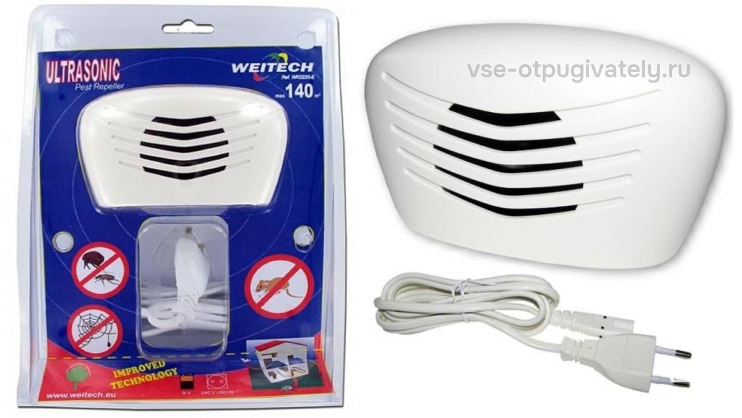 Weitech WK220 - ультразвуковой отпугиватель грызунов: крыс и мышей