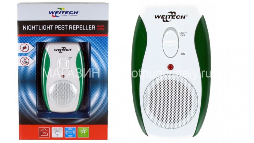Weitech WK-0190 ультразвуковой отпугиватель грызунов, крыс, мышей и тараканов