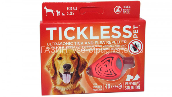 Tickless Pet красный - ультразвуковой отпугиватель клещей для собак 