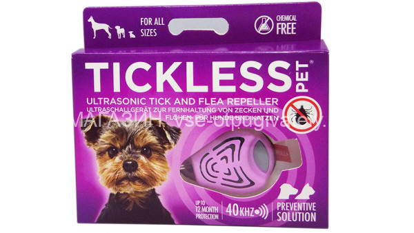 Tickless Pet сиреневый - ультразвуковой отпугиватель клещей для собак 