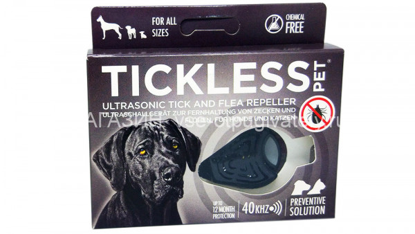 Tickless Pet черный - ультразвуковой отпугиватель клещей для собак 